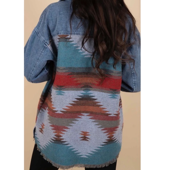 Aztec Print Shacket - Picture 2 of 2